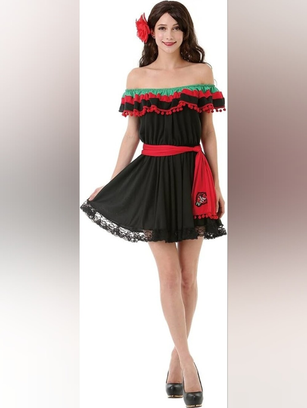 Hauntlook Spicy Senorita Costume Dress Halloween Spanish Flamenco | Small